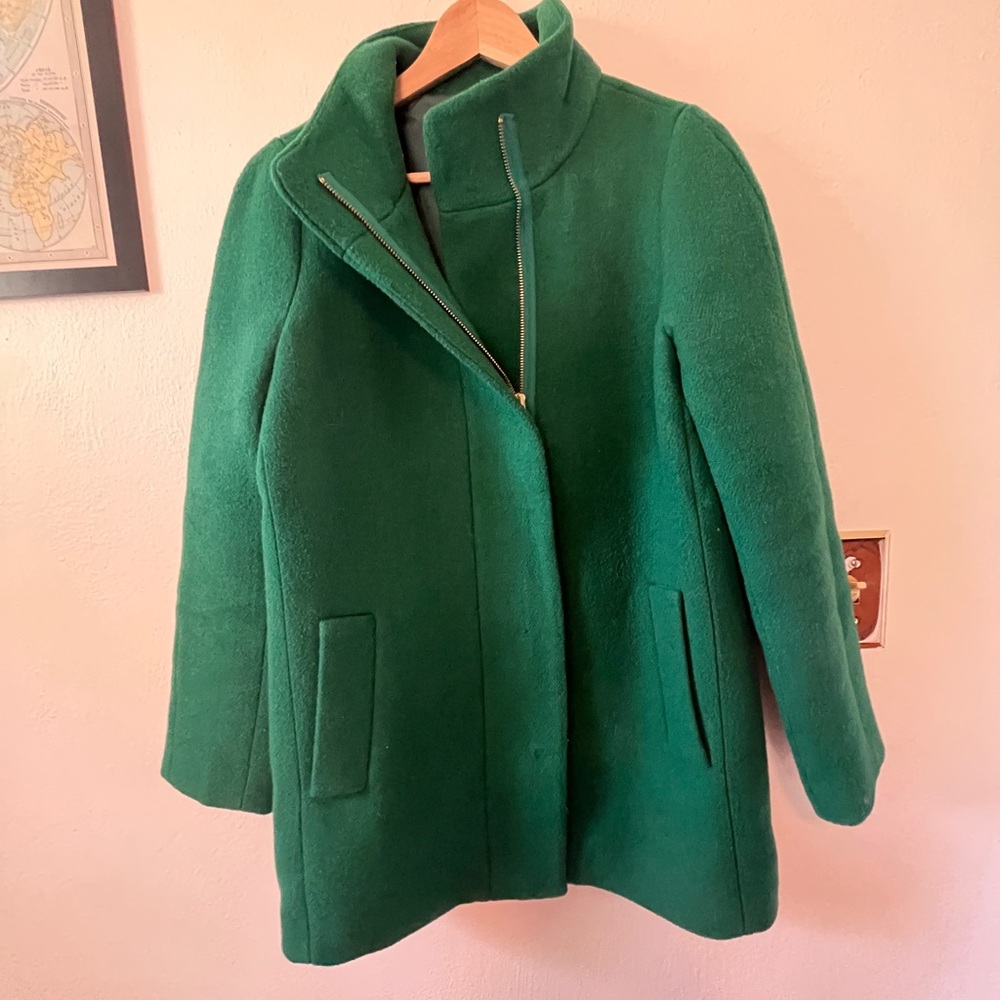 J. Crew Women's Green Pea Coat